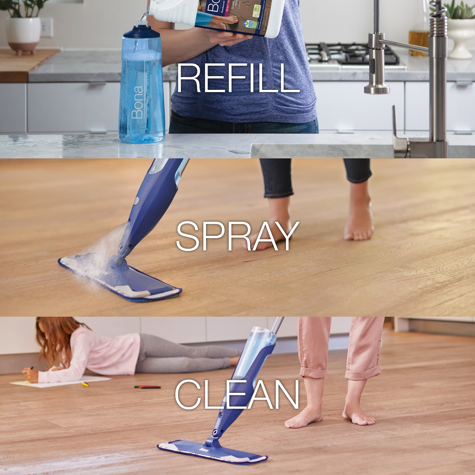 Hardwood Floor Cleaner Refill, unscented 96 fl oz