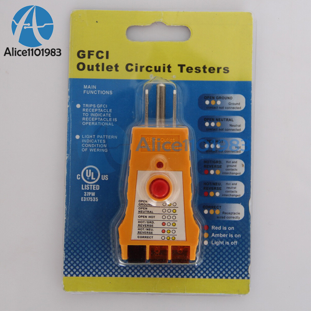 Socket Tester with GFCI check. Receptacle Tester for Standard AC Outlets