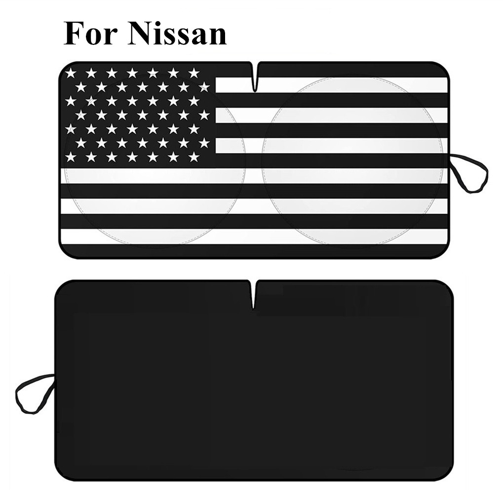 For Nissan Accessory US Flag Large Car Front Windshield Sun Shade UV Block Cover