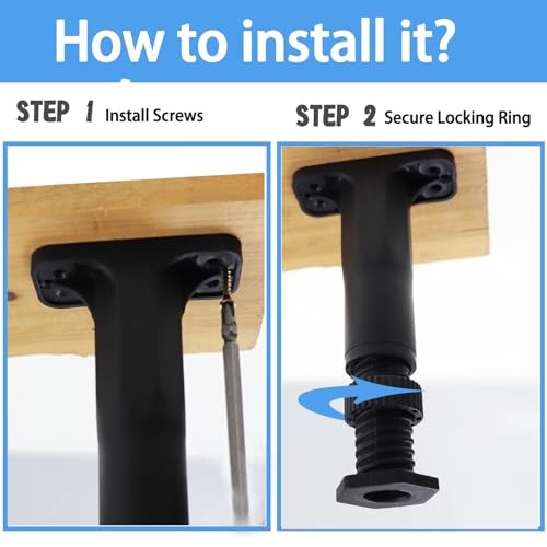 Adjustable Height Bed Support Leg 8-14.5 Inch, Universal 4pcs (8"-14.5")