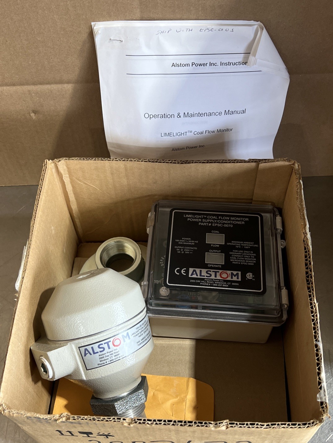 Alstom EPSC-0070 EPSC-0069 Limelight Coal Flow Monitor Set Nos Surplus