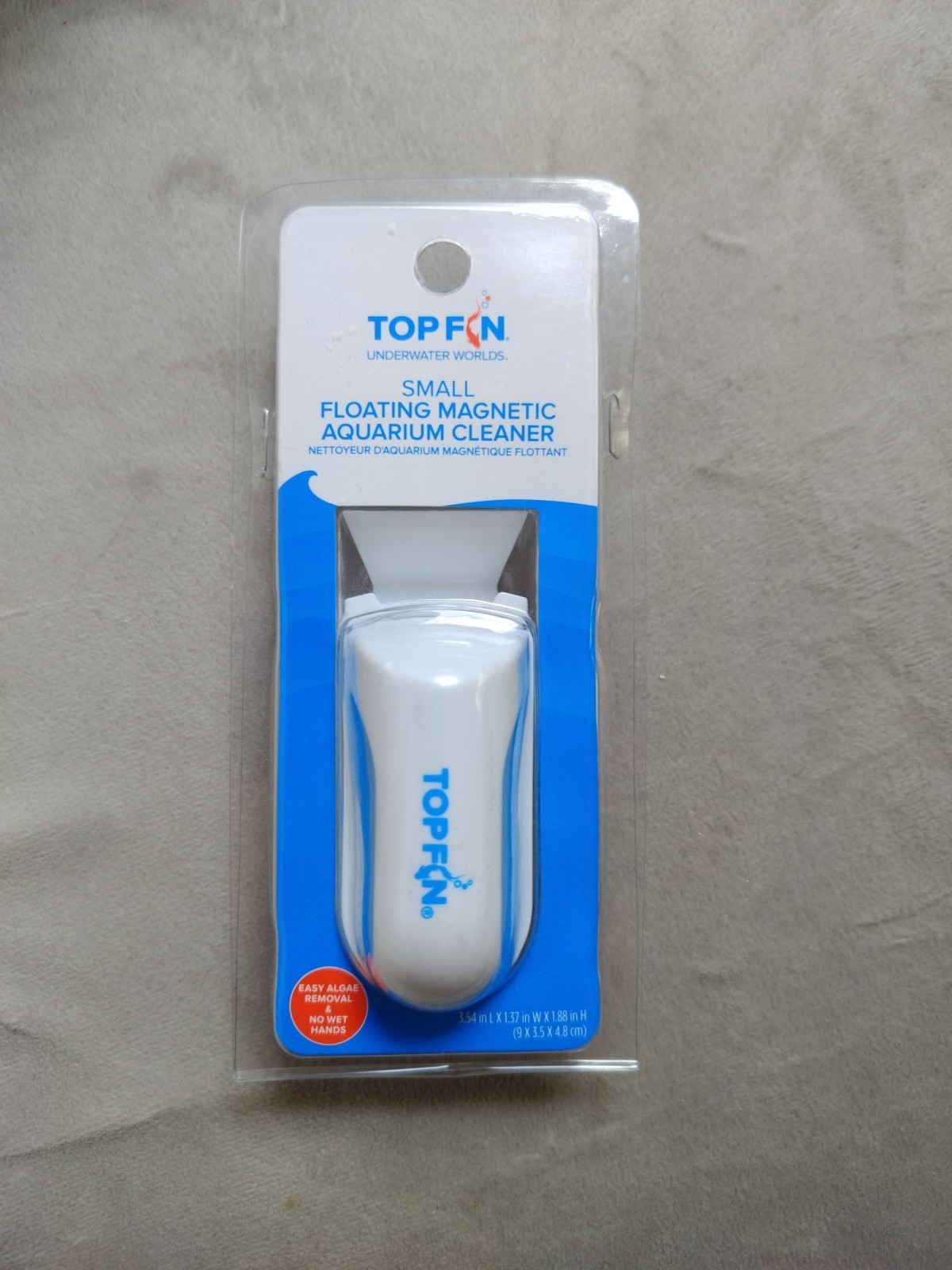 Top Fin Small Floating Magnetic Aquarium Cleaner, Algae Remover + No Wet Hands!