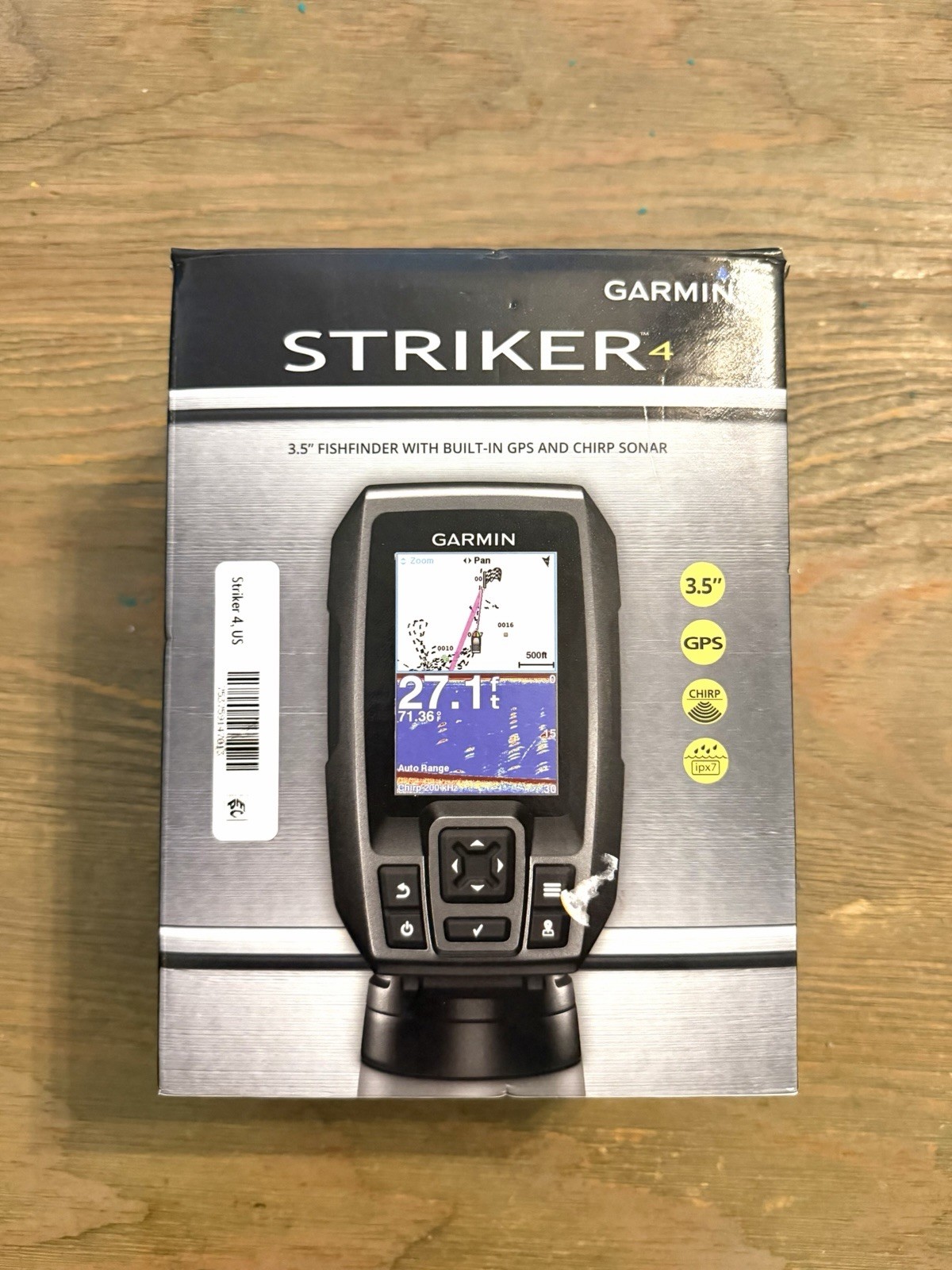 Garmin STRIKER 4 3.5in Fishfinder GPS CHIRP Sonar Dual Beam Untested As Is