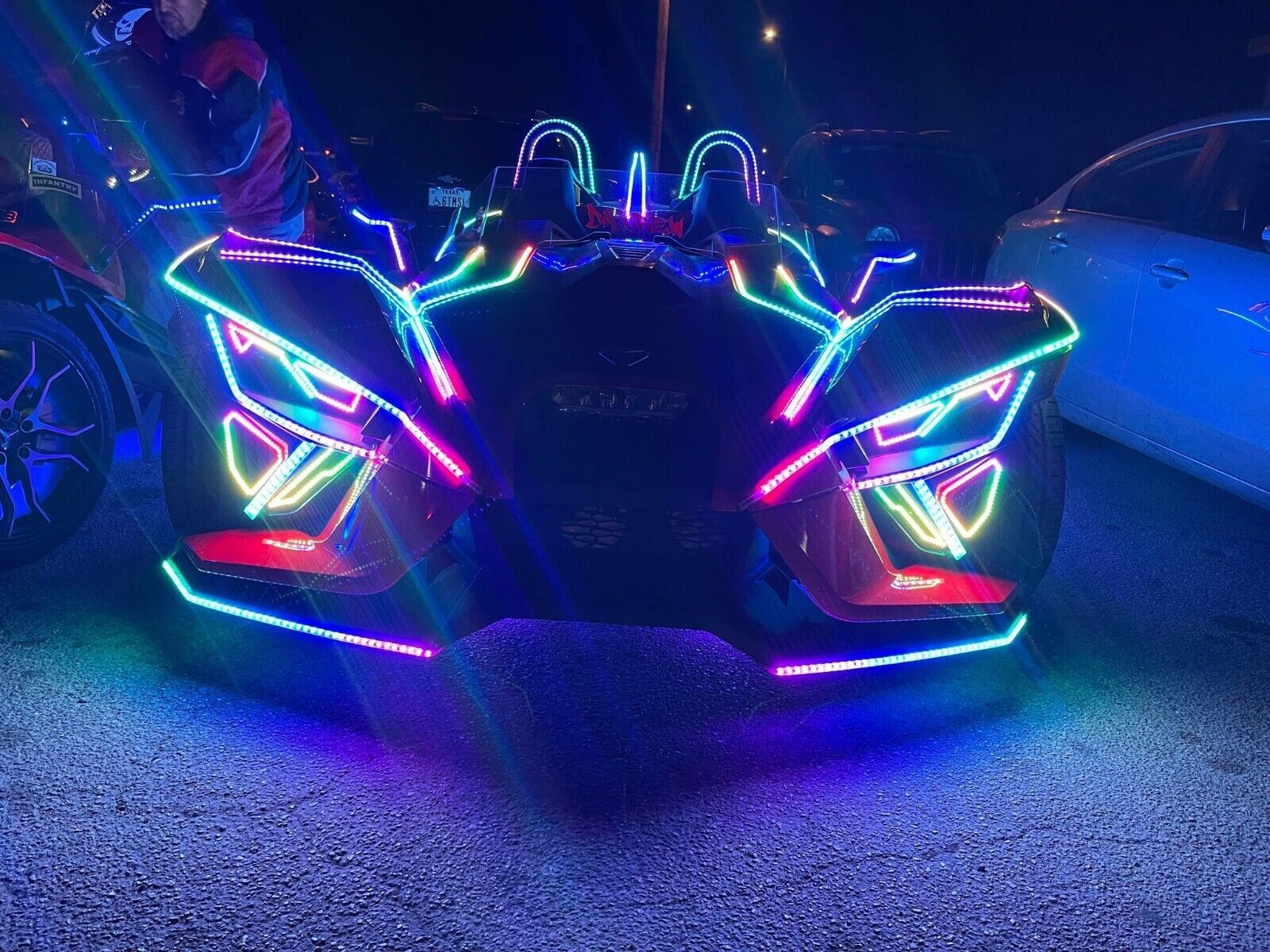 16PCS Quad Row RGB CHASING IP68 Light Strips for Polaris Slingshot Ryker Spyder