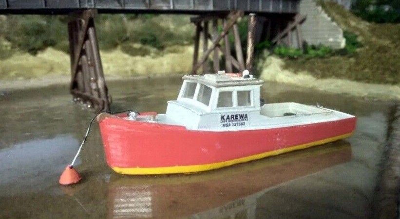 Tugboat Model O HO or N Scale Train Scenery White & Paintable Tug Boat!