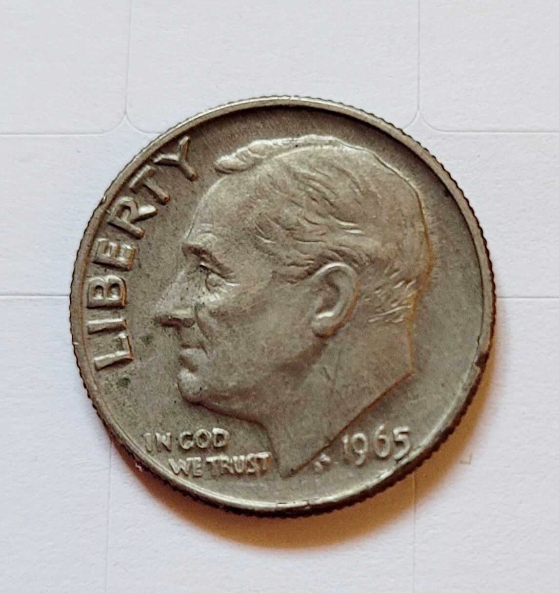 Liberty Dime 1965 Eisenhower United States Coin Vintage Free Shipping