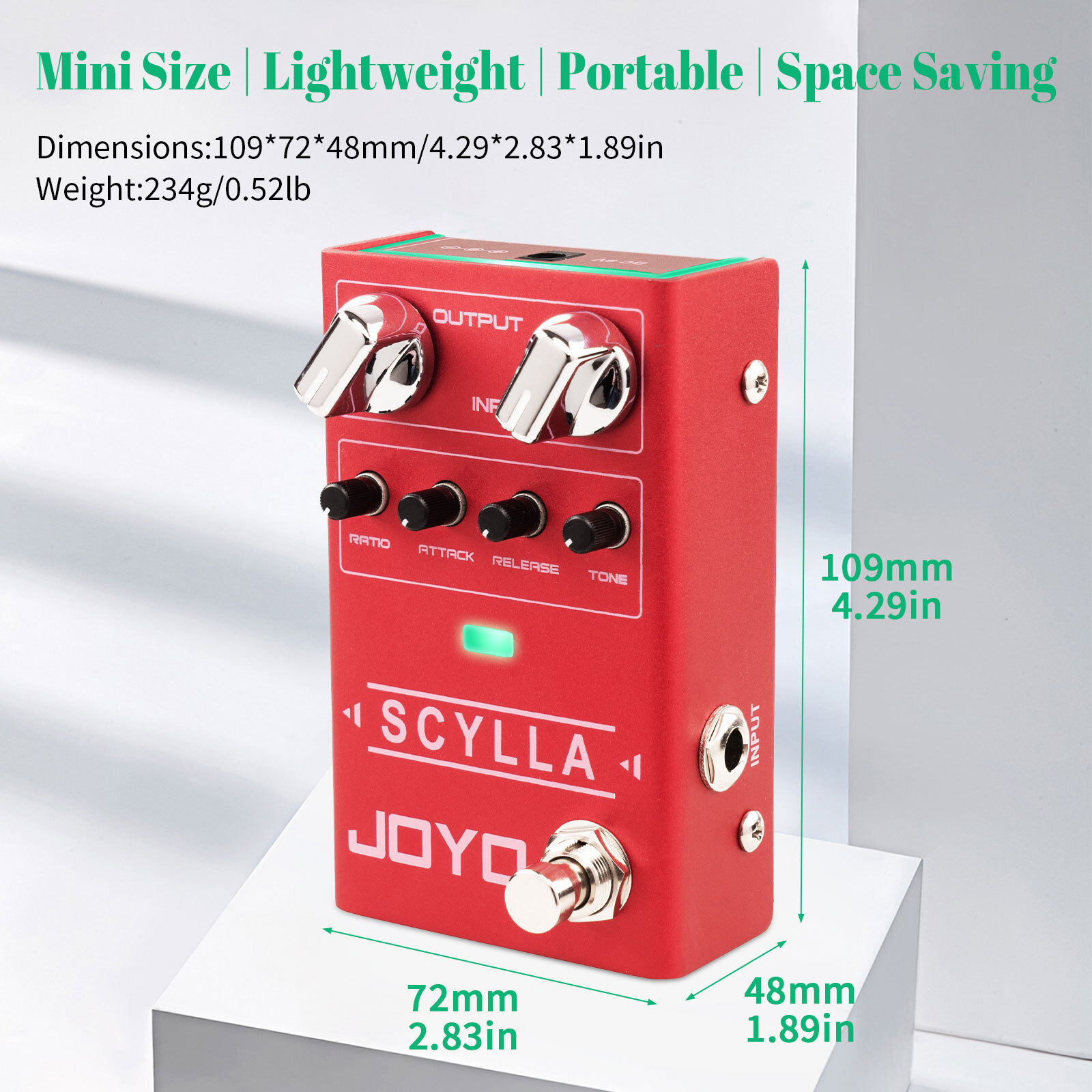 JOYO Compressor Pedal with Precise Knobs Low Noise FOR Electric Guitar Bass