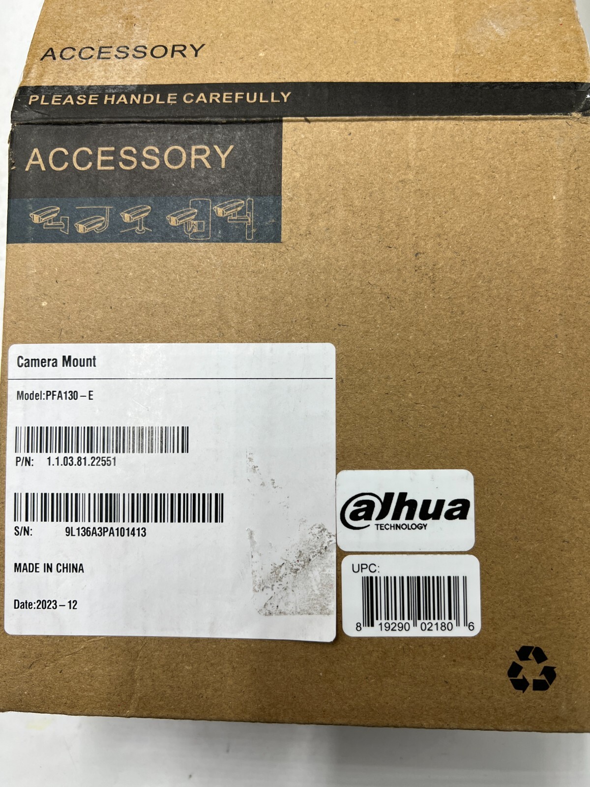 DAHUA Waterproof Junction Box PFA130-E for Dome Bullet Camera Mounting Base