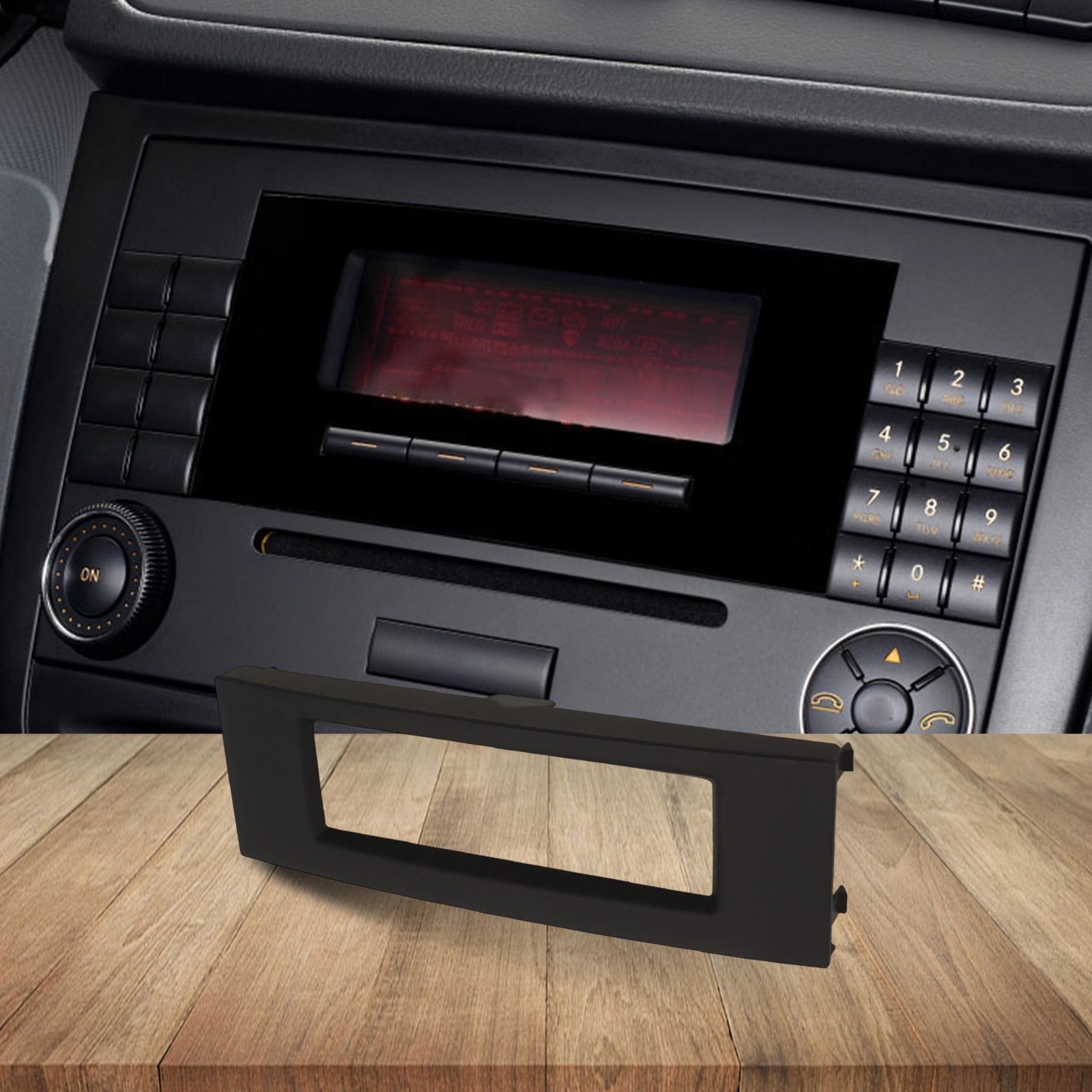 Sleek Black Frame Design for RD4 Car Multifunctional For CD Player Use