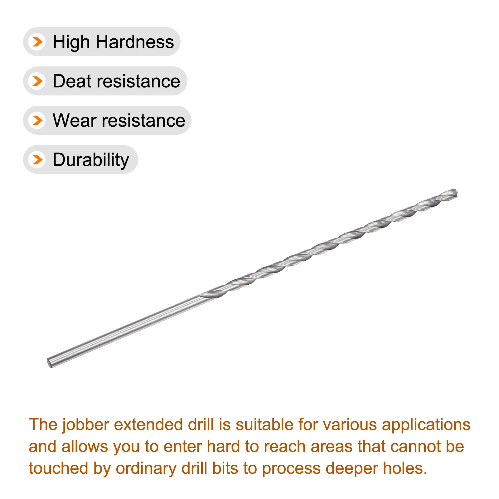 7mm HSS Twist Drill Bits 300mm Length For Drilling Extra Long Drill Bit