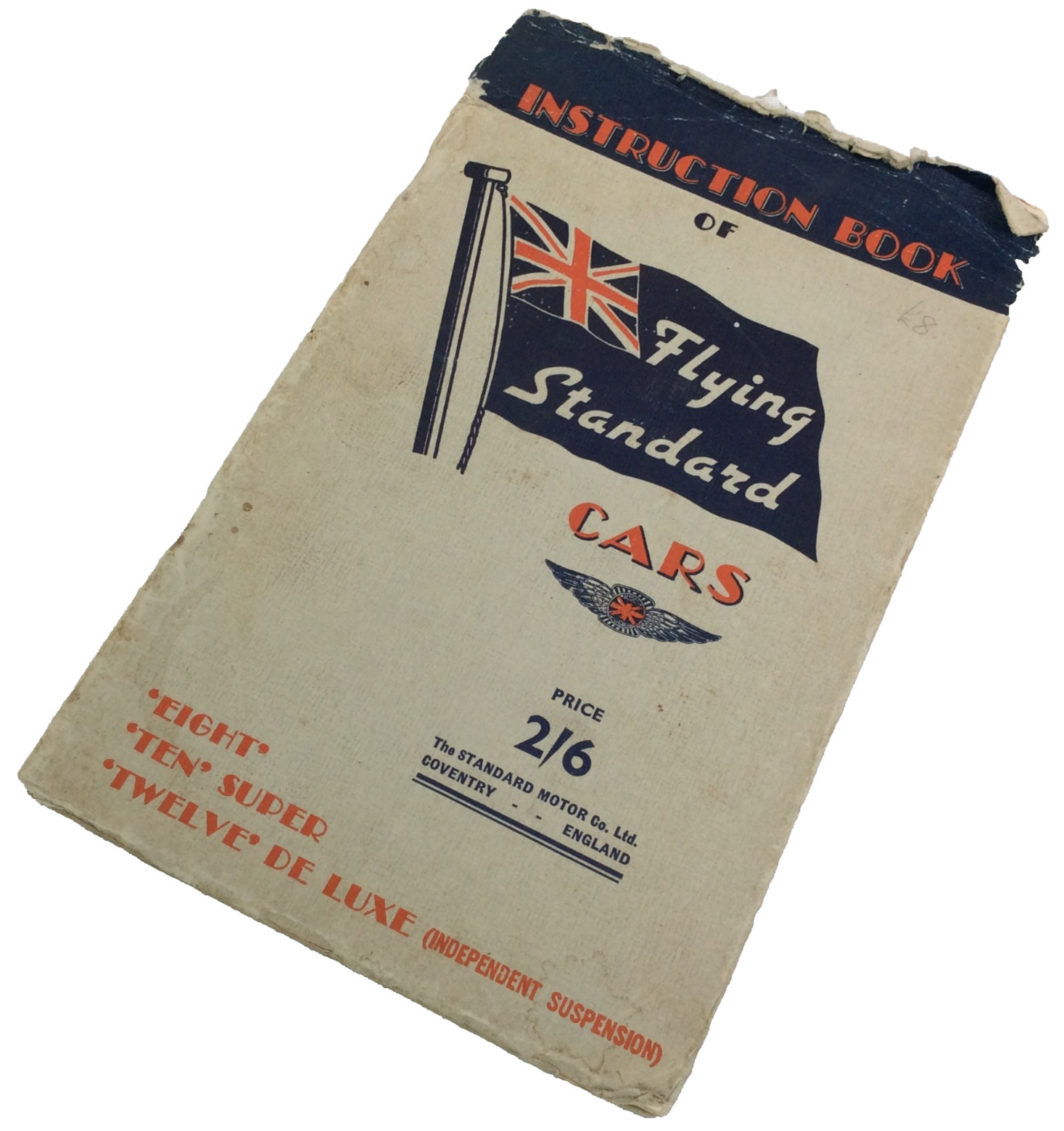 FLYING STANDARD CARS 1936/37 INSTRUCTION BOOK  CARS 1936/37