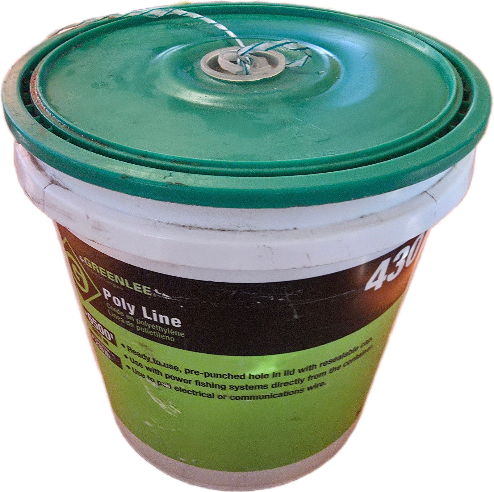 Greenlee 430 Poly Line 6500 Ft Breaking Strength 210 Lb Green