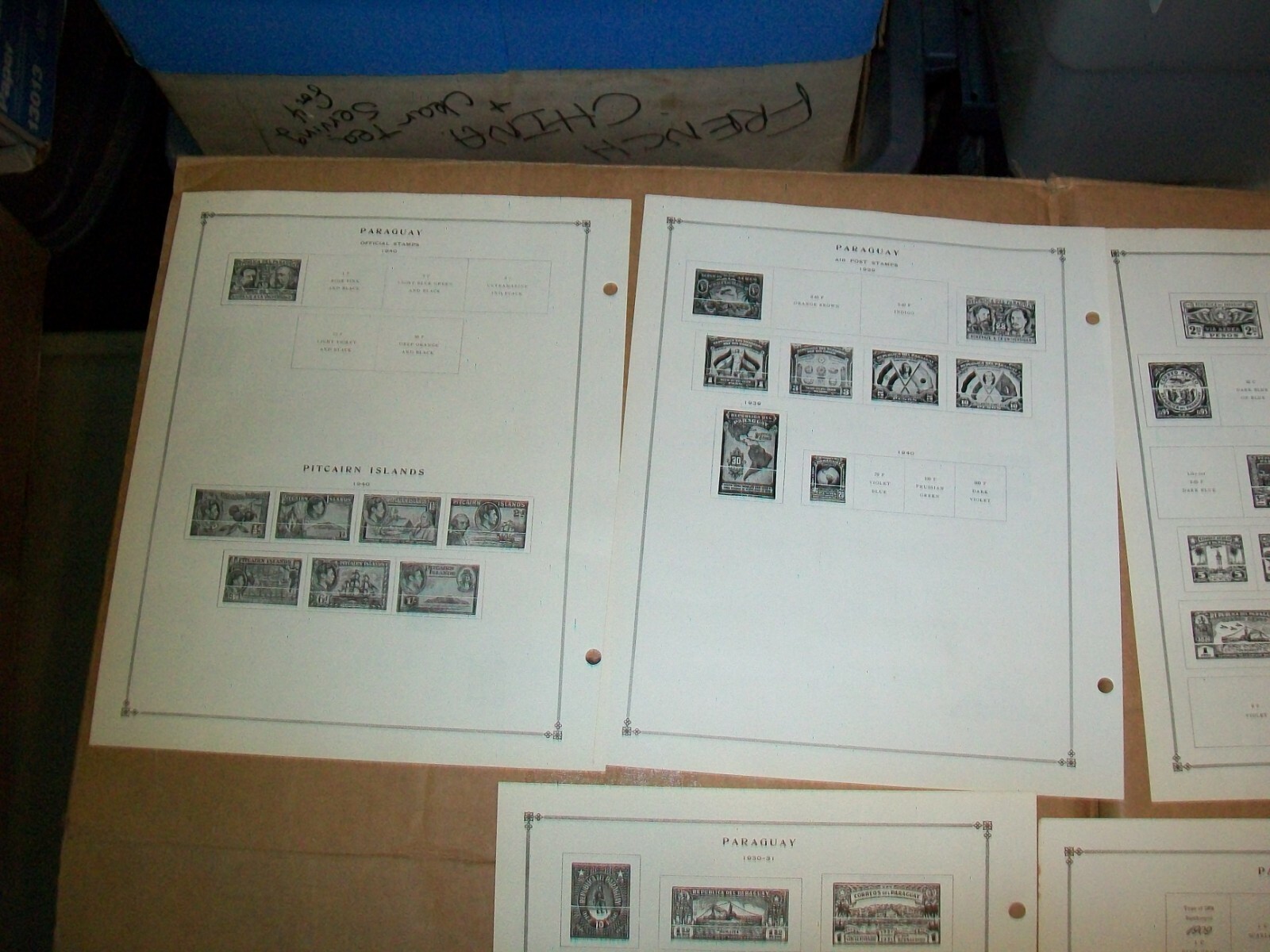 1928 - 1939 Paraguay Stamp Sheets Lot 157