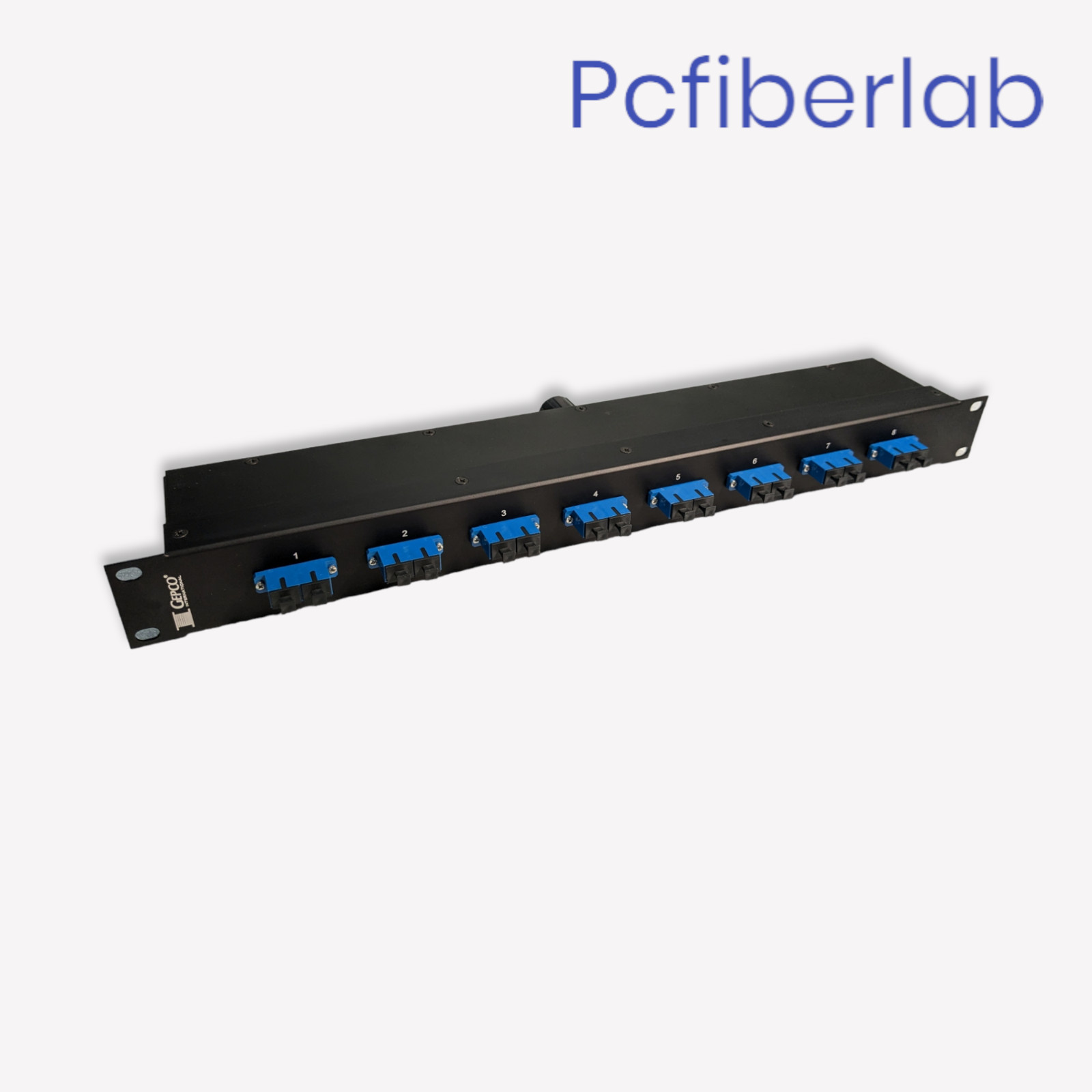 GEPCO BRAND 16 Channel Feed-Through 1 RU fiber optic chassis with 8 Duplex SC