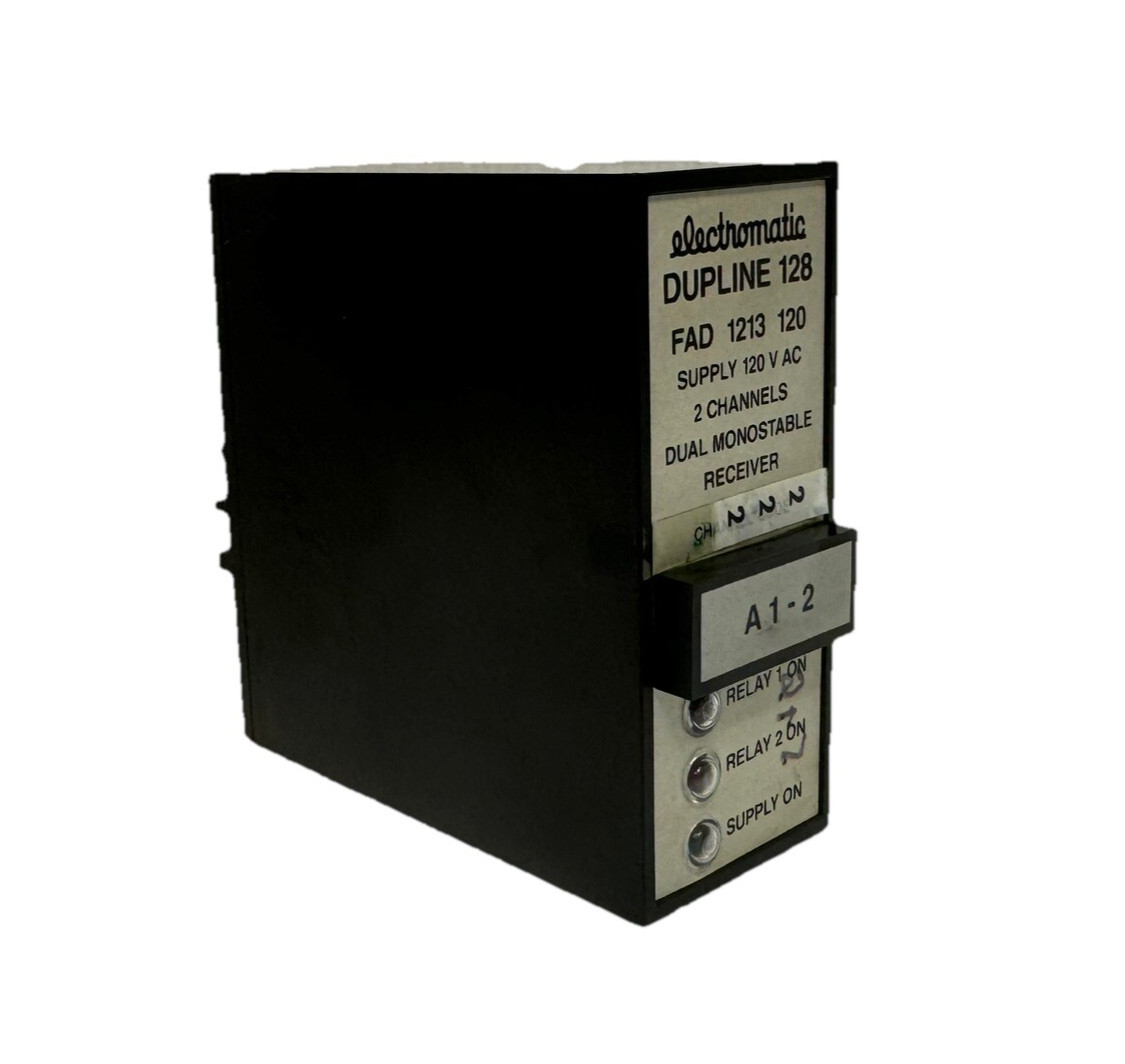 Electromatic Dupline 128 FAD1213 120VAC Dual Monostale Receiver 2-Channel