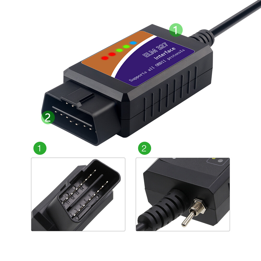 2024 FORScan ELM327 OBD2 Car Diagnostic Scanner Adapter USB Code Reader For Ford