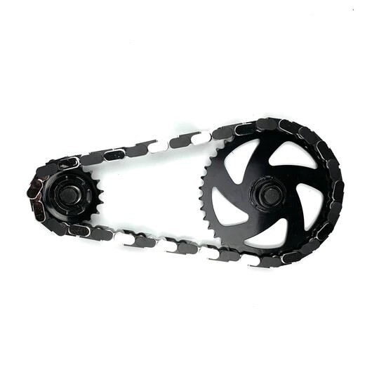 INSANE CHAIN CAPS BMX CHAIN *NEW* 1/2"X1/8" STREET WHEELIE CHROME/BLACK