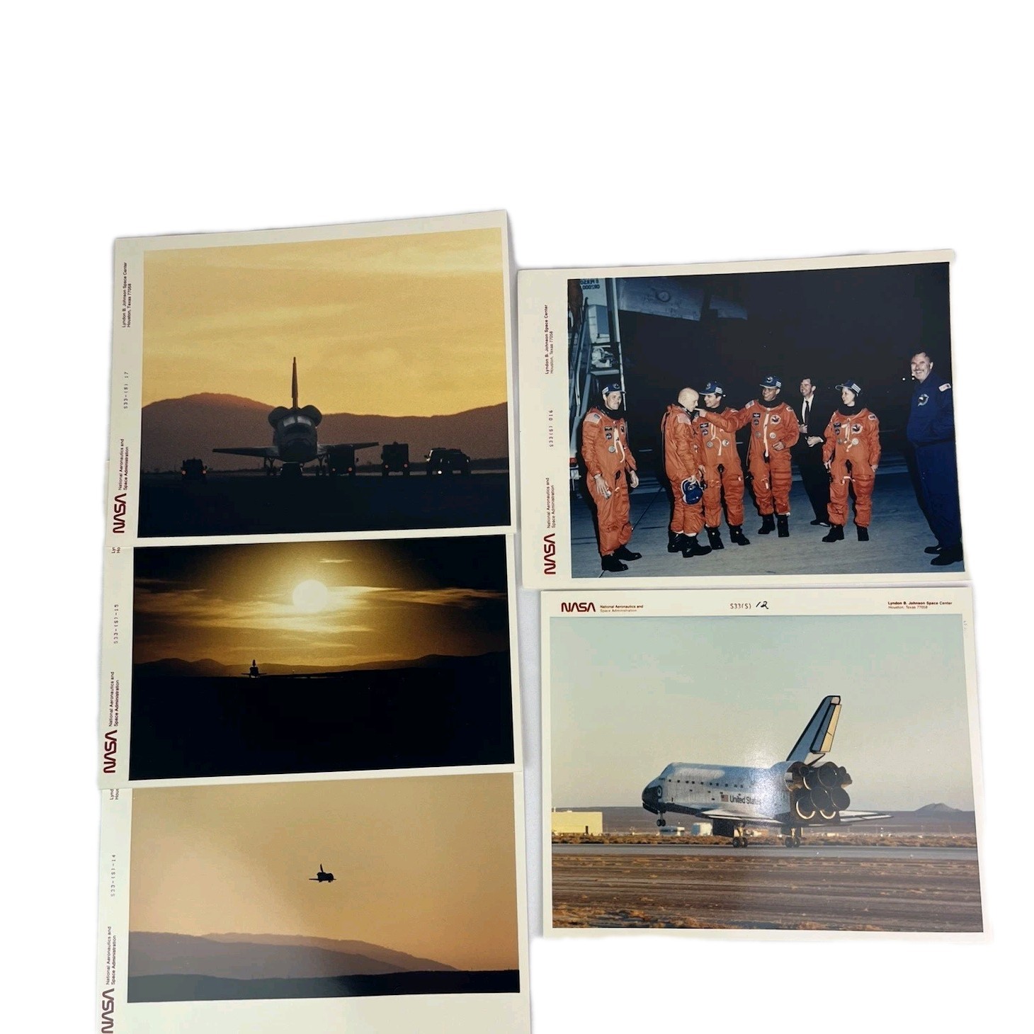 5 Large Type 1 NASA Color Photo Collection - Space Shuttle Mission STS 33