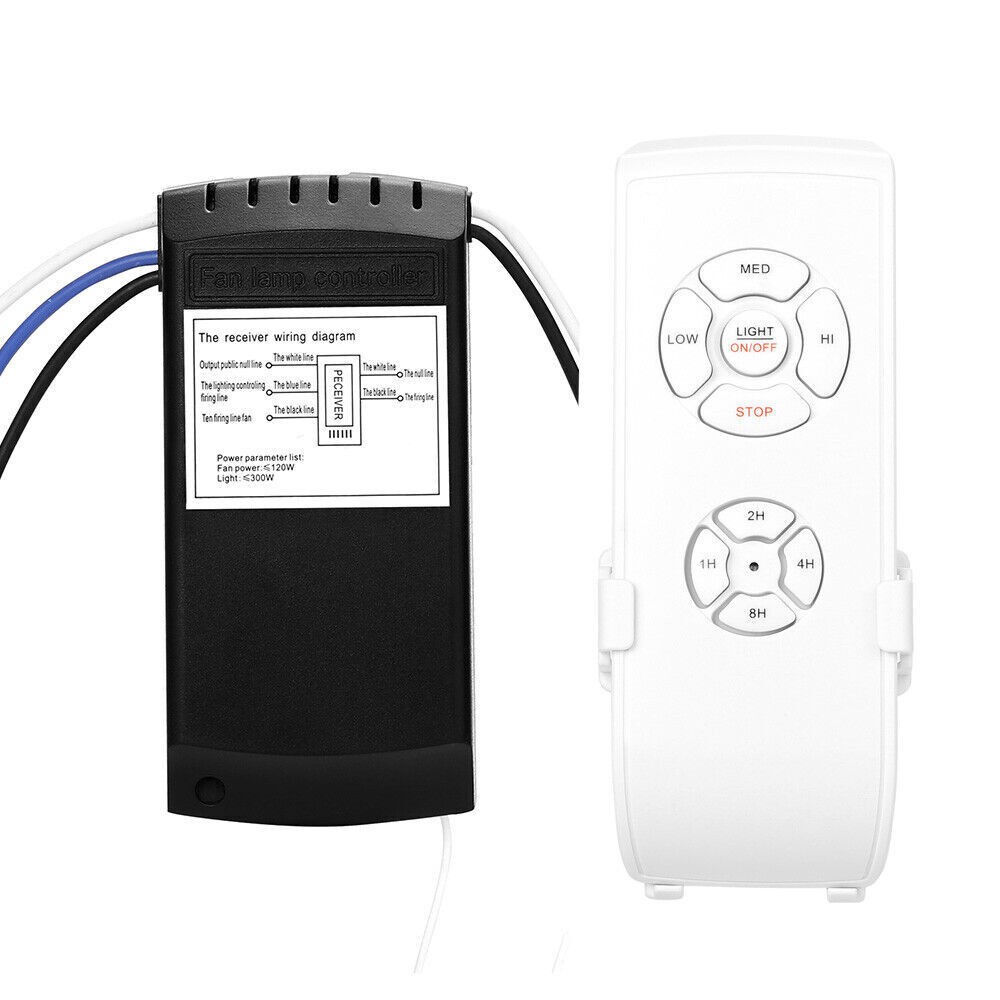 Universal Ceiling Fan Lamp Light Remote Control Receiver Kit Timing Wireless 15M