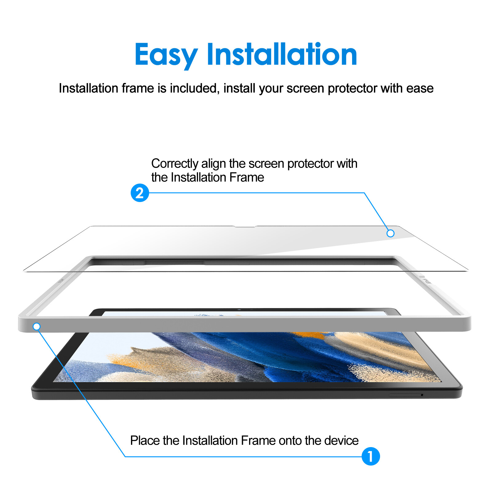 JETech Screen Protector for Samsung Galaxy Tab A8(2021model)Tempered Glass Film