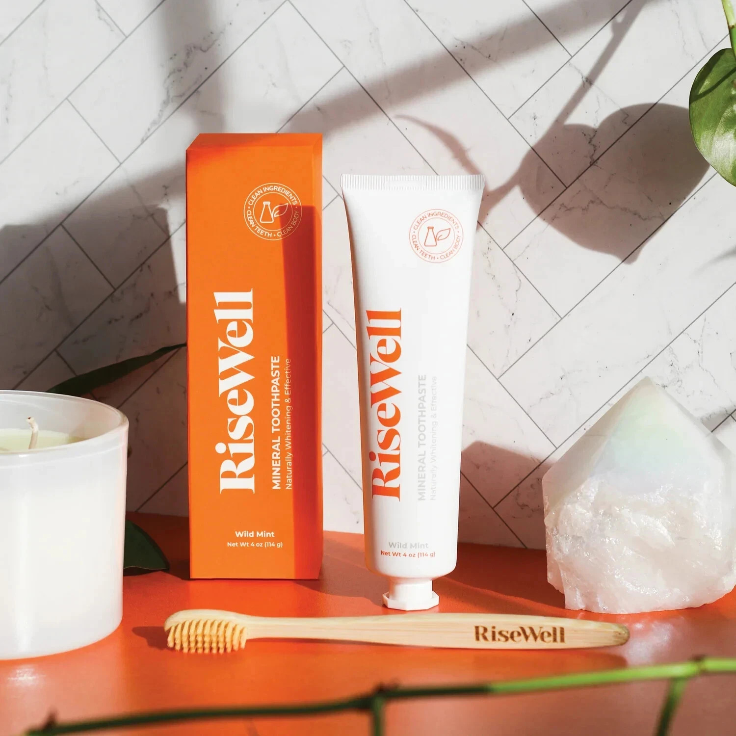 RiseWell Mineral ToothPaste - Natural Hydroxyapatite Toothpaste - Wild Mint 4 Oz