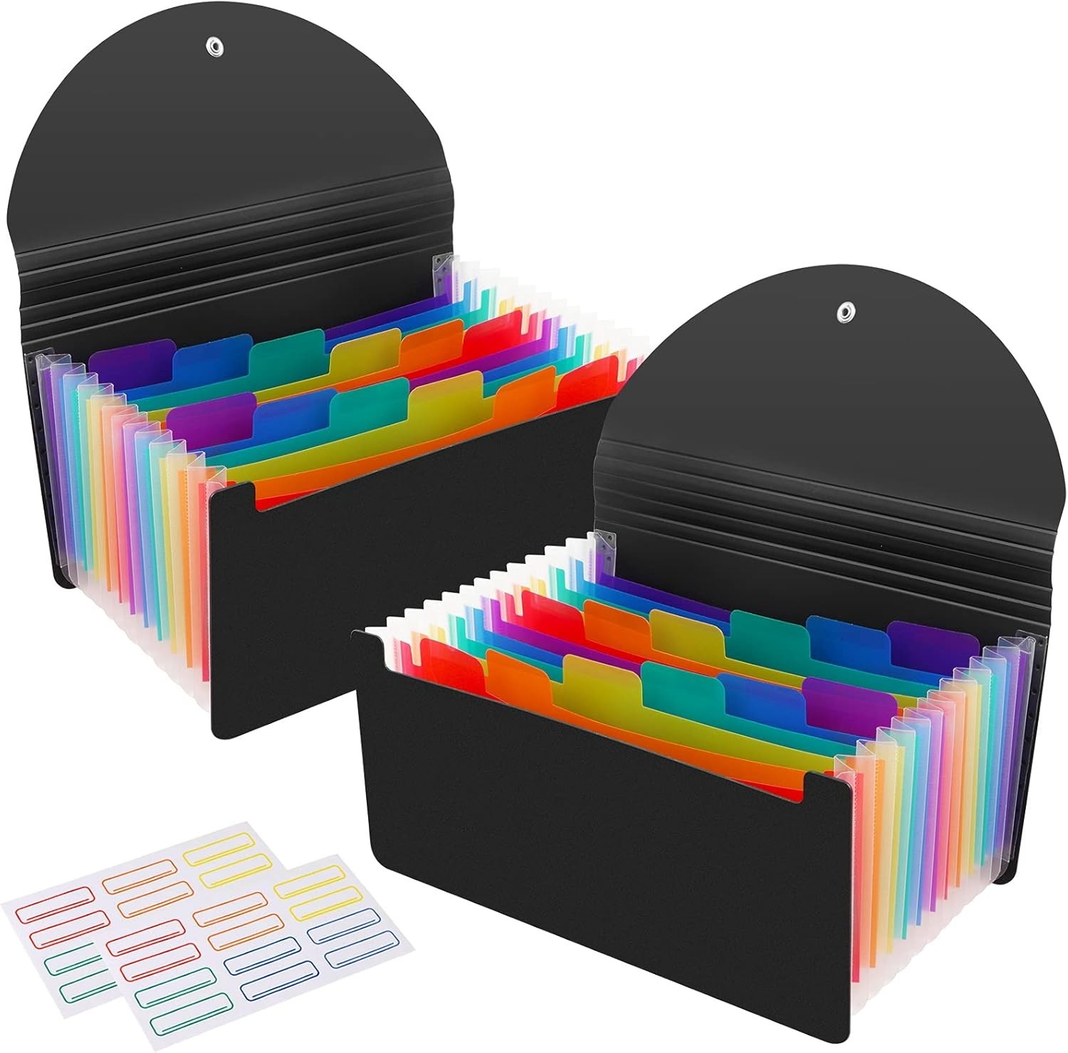 2 Pack 13 Pockets A6 Mini Coupon Organizer Wallet, Expandable Accordion File ...