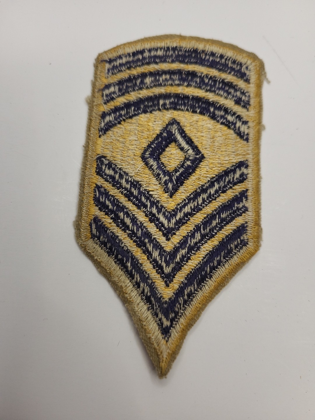 ORIGINAL US ARMY 1ST SERGEANT SLEEVE COMBAT RANK BLUE & GOLD