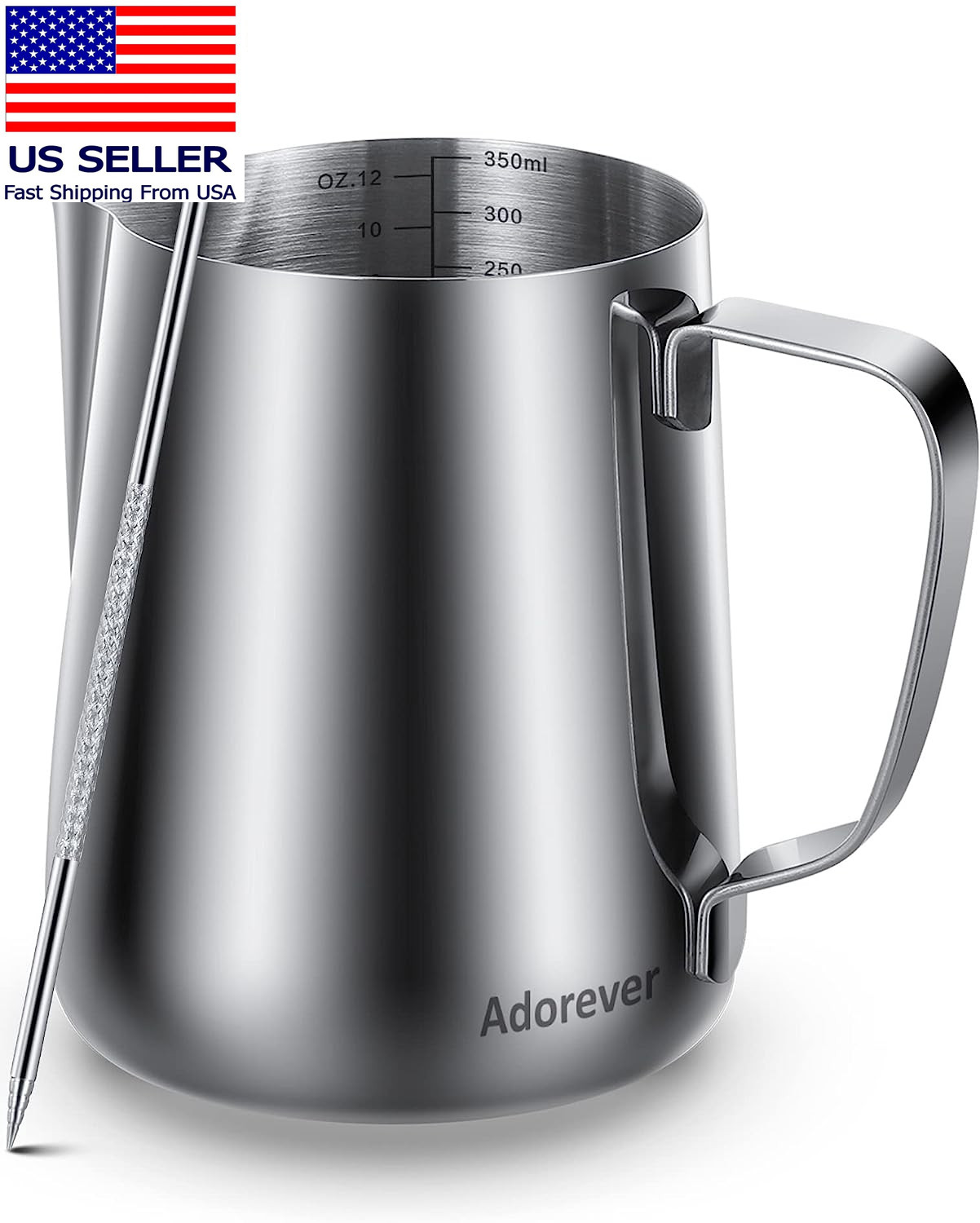 Milk Frothing Pitcher 350Ml/600Ml/900Ml/1500Ml (12Oz/20Oz/32Oz/50Oz) Steaming Pi