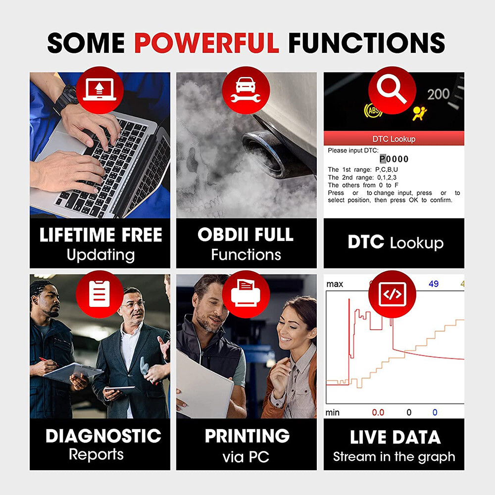 LAUNCH OBD2 Scanner ABS SRS System Diagnostic Tool Oil SAS BMS Reset Code Reader