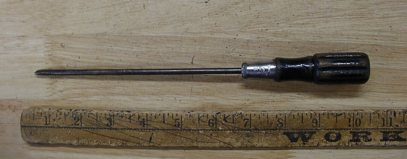 Antique Yankee North Bros. No. 95 Screwdriver,9-13/16" W/3/16" Tip,L@@K! & READ!