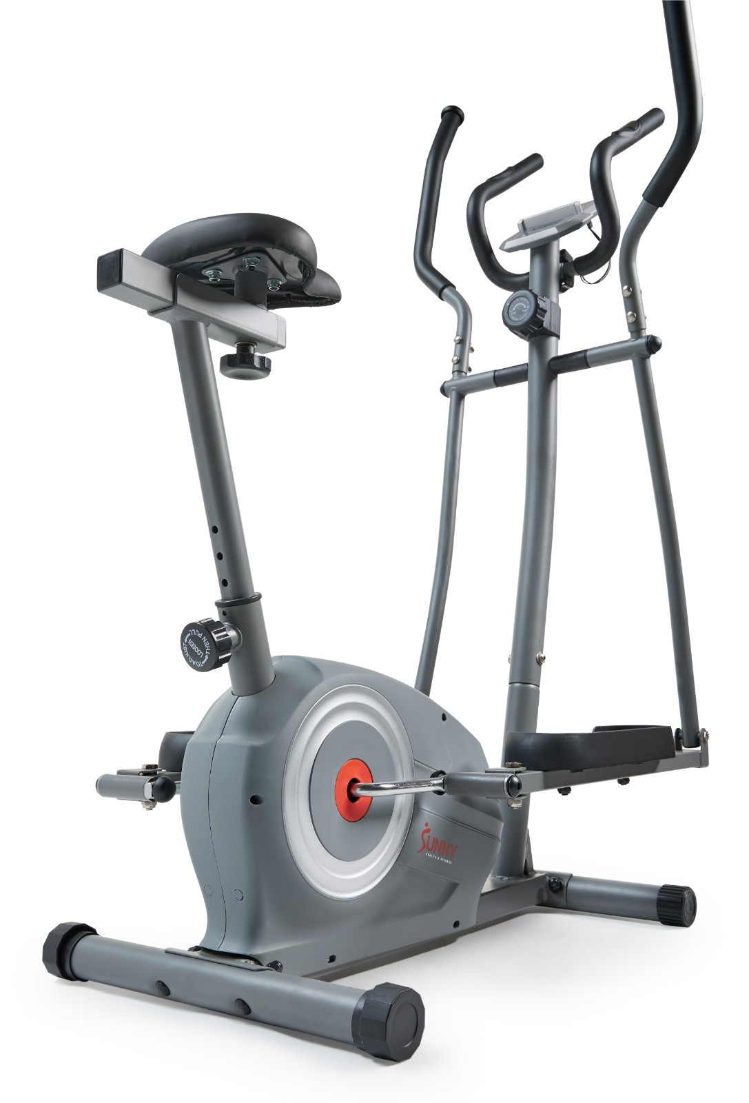 Compact Elliptical and Bike Exercise Machine Dual Mode Adjustable Resistance
