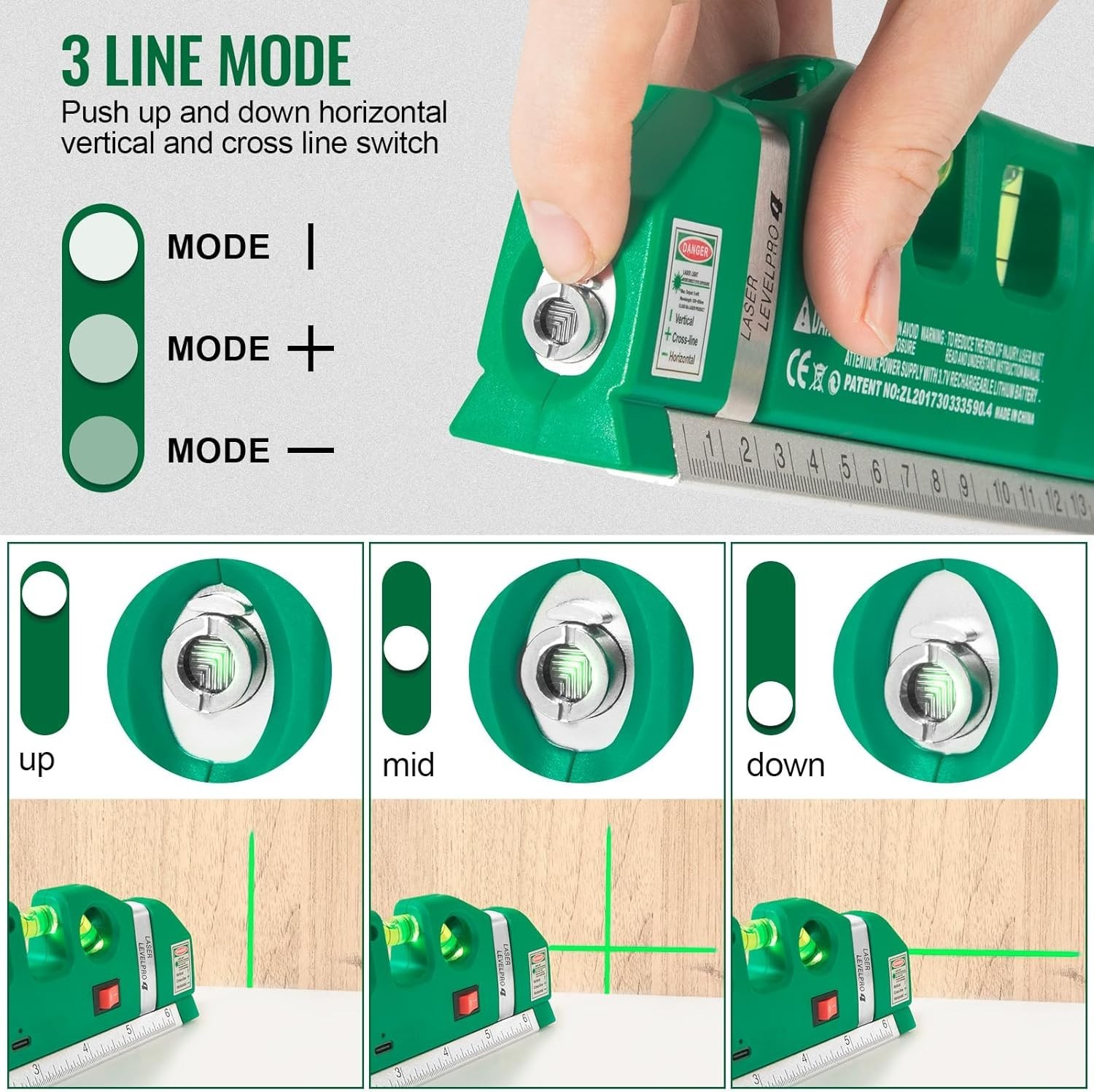 Versatile Laser Level with Cross Line Functionality - Ideal for Home Projects