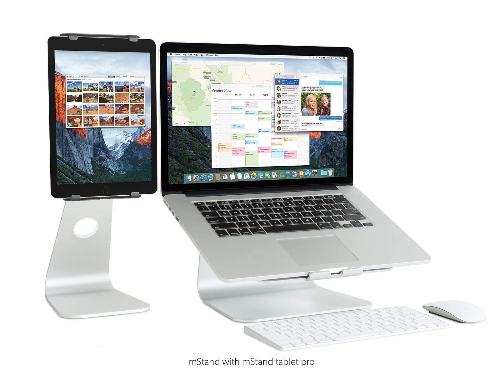10032 mStand Laptop Stand, Silver (Patented)
