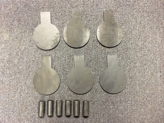 AR500 Steel Target Dueling Tree DIY Kit 6pc 4" x 1/4" Paddles W Tubes! USA MADE!