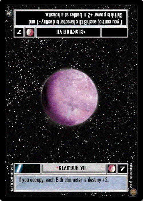 Clak'dor VII WB A New Hope Unlimited  Star Wars CCG  NM swccg