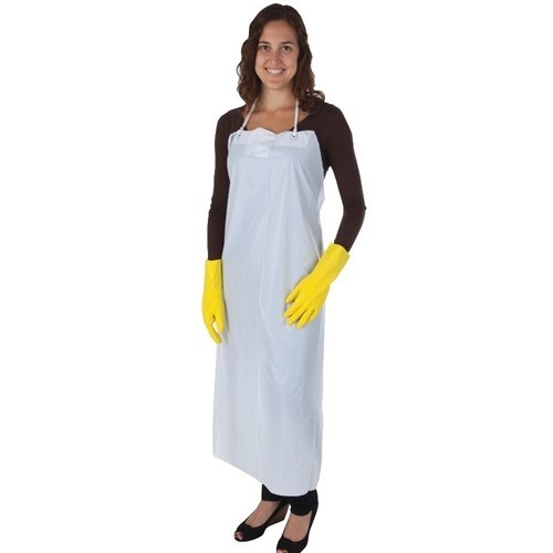 NEW Lot of 72 The Safety Zone 6 Mil Vinyl Apron DAV06-35X45WH White 35" x 45"