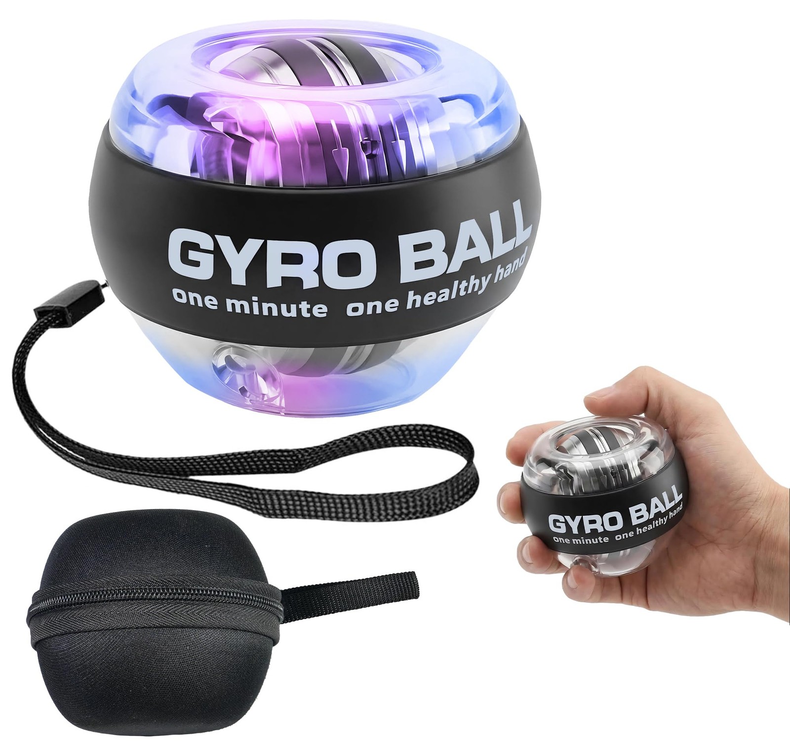 Torque Ball Hand Exercise, Grip Strengthen Trainer Wrist Ball, Power Gyro Bal...