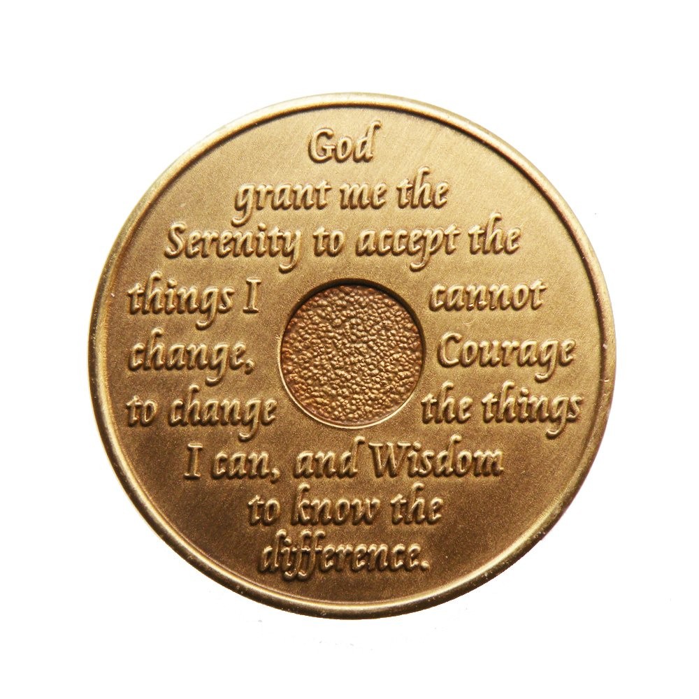 4 Month Bronze AA (Alcoholics Anonymous) - Sober / Sobriety / #0768, #0768