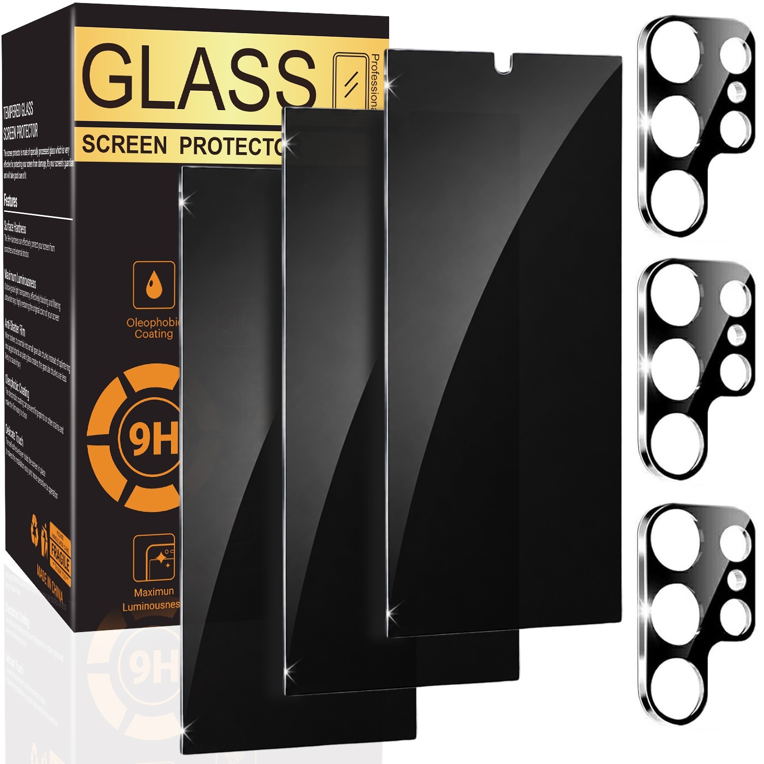For Samsung Galaxy S26 S25 S24 Ultra Plus Glass Privacy Screen Camera Protector