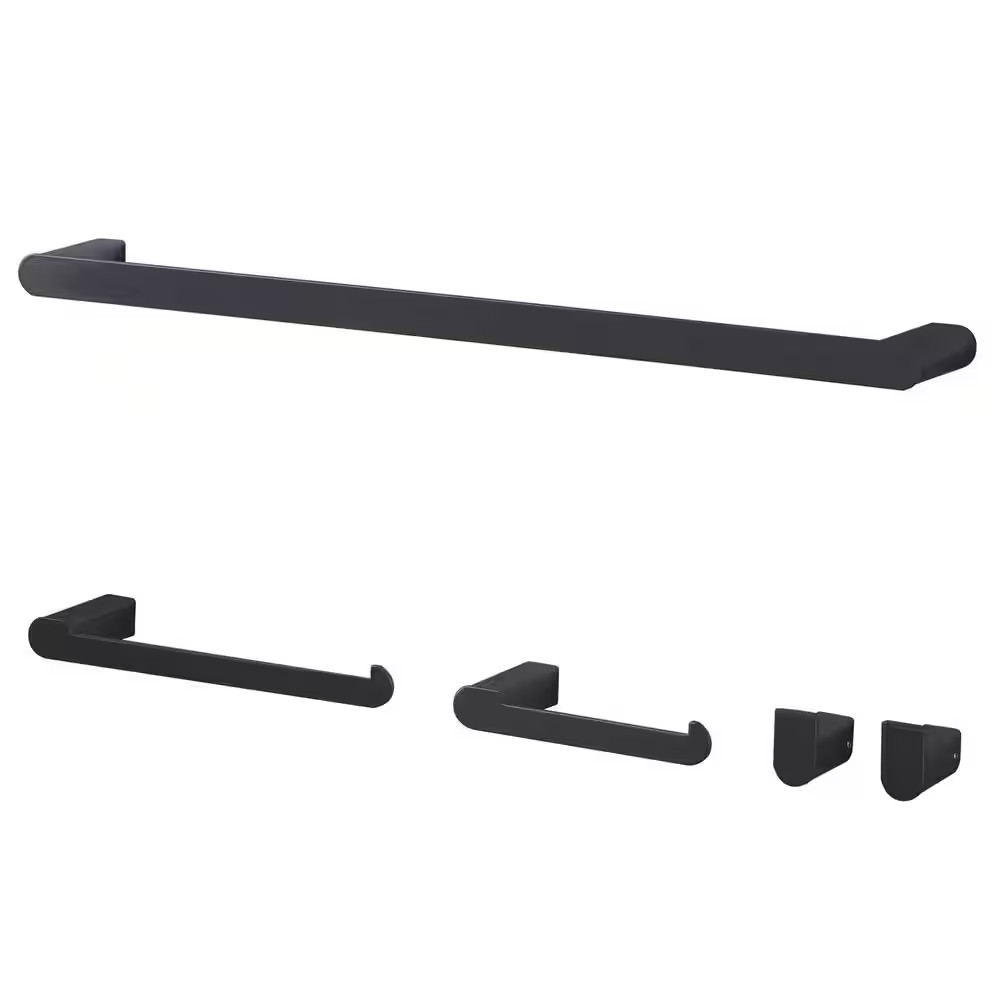5-Piece Bath Hardware Set with Towel Rack, Hand Towel Holder, Toilet Paper Holde