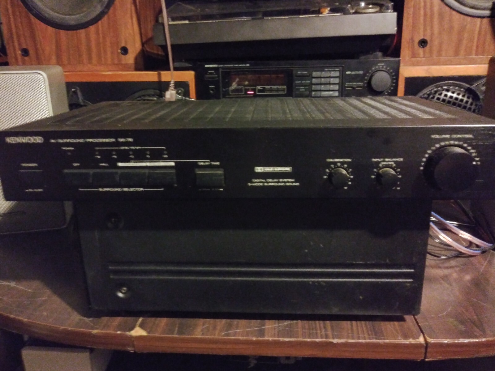 Tested & Working Kenwood 1980's Black SS-76 - AV Surround Sound Processor NICE!!