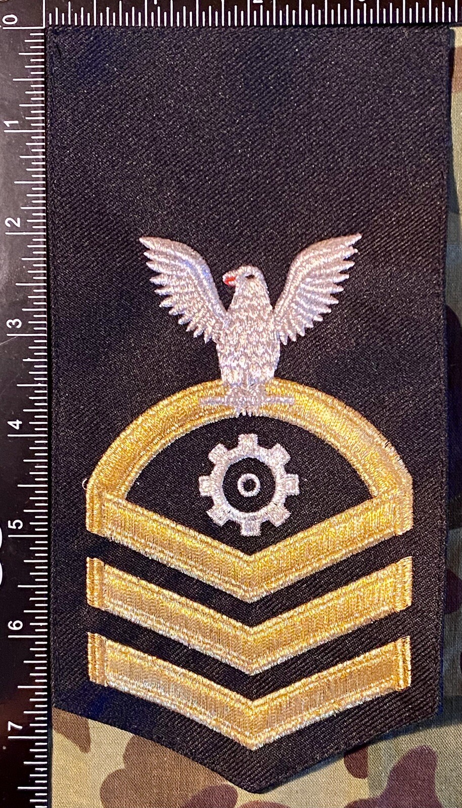 US Navy Gold Rate Engineman Chief Petty Officer rank Patch USN ENC