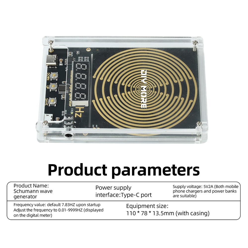 DC 5V 0.01-9999HZ Adjustable Frequency Schumann Wave Sine Wave signal Generator