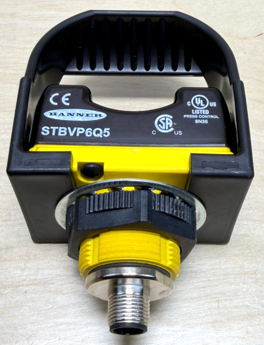 Banner STBVP6Q5 STB Series Safety Touch Button, Quick Connect, PNP, 10-30 VDC