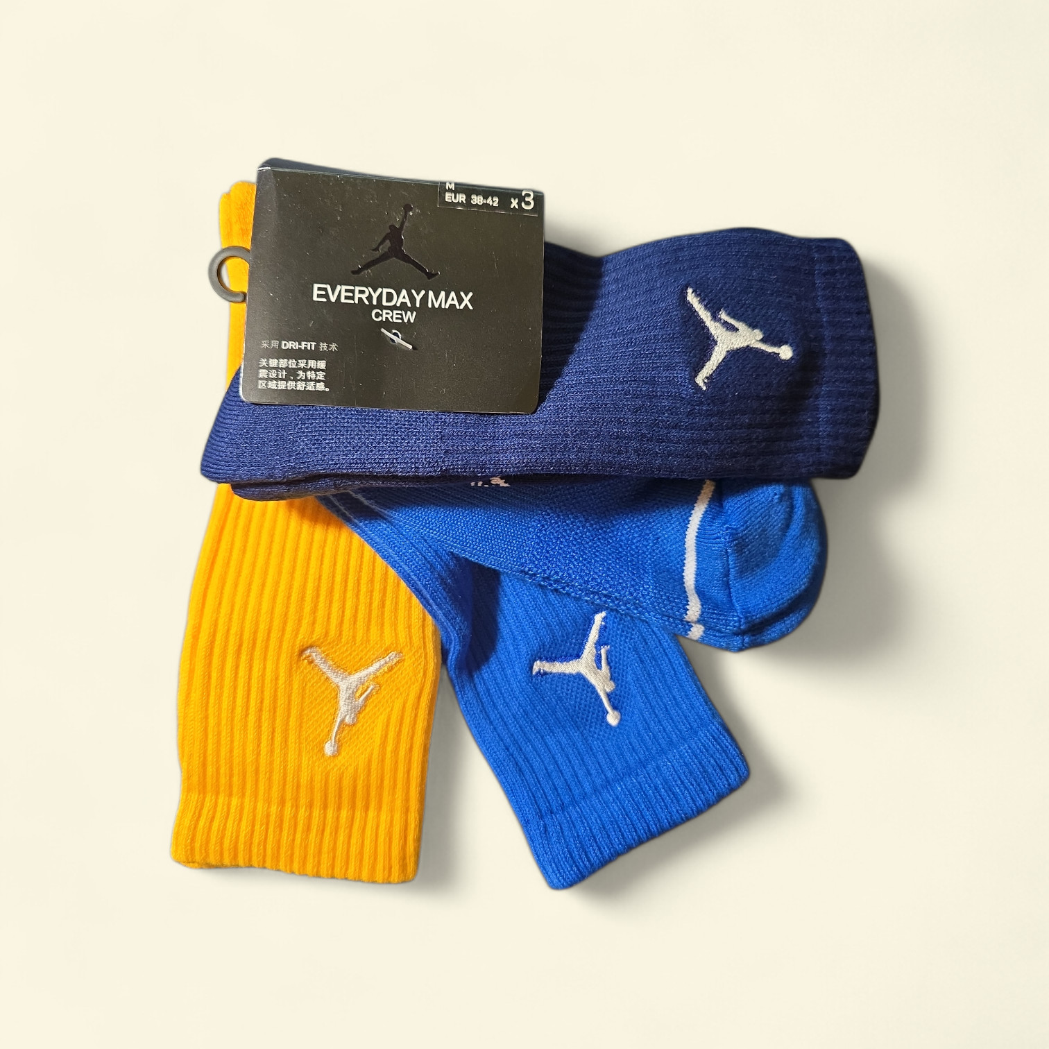 Jordan Socks Air Nike Socks 3 Pairs Everyday MAX CREW Men SIZE MEDIUM LARGE