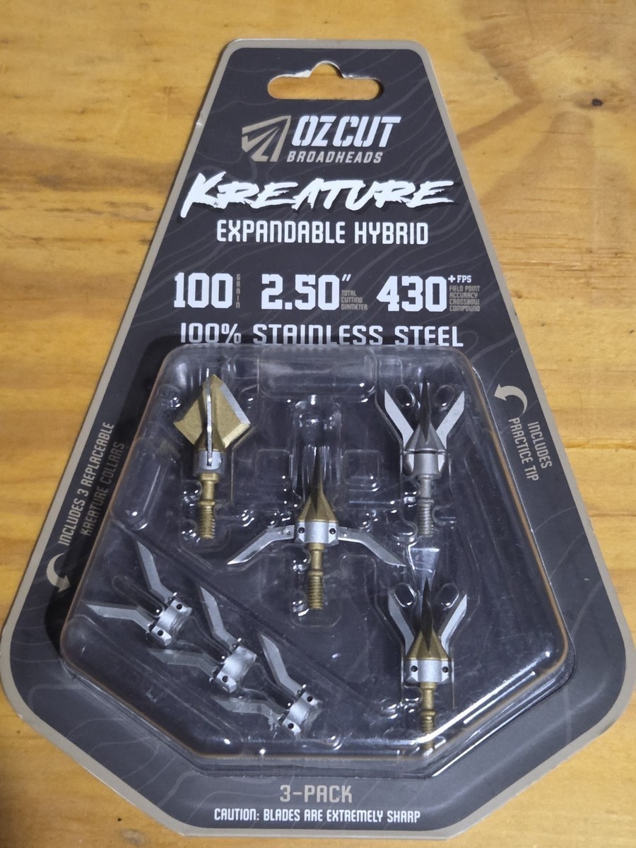 Ozcut Kreature Hybrid 4 Blade Broadhead 100 gr. 3 pk.