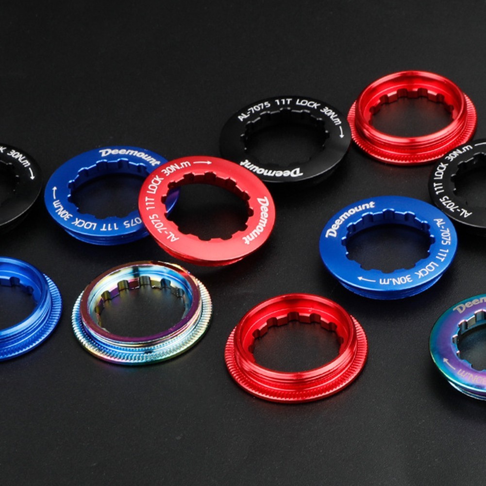 Bike Cassette Lockring 11T Anodized Alloy Compatible with 8 11 Speed Bikes