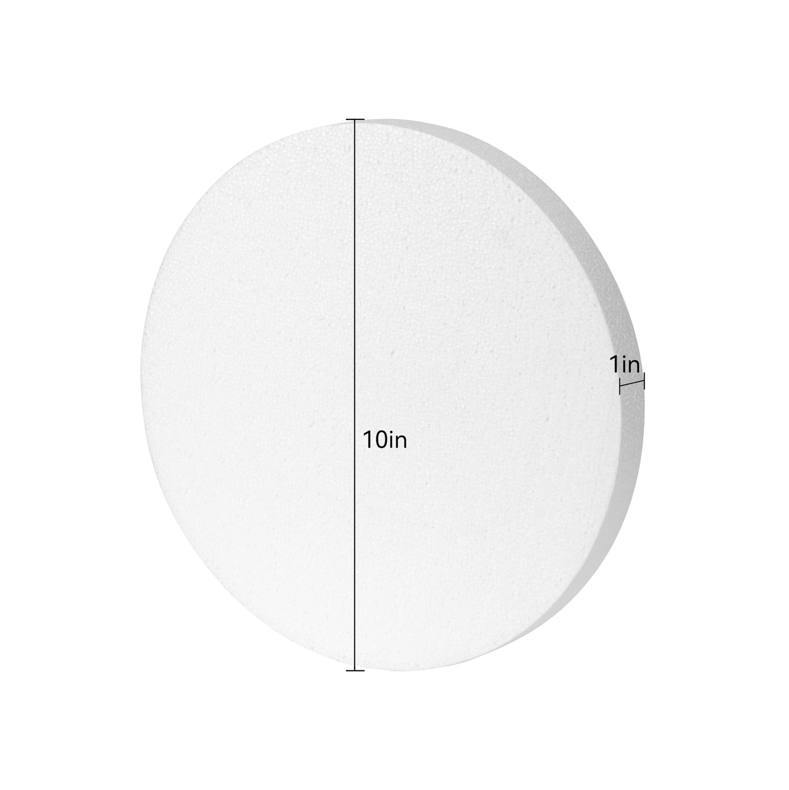 4 Pack 10 Inch Foam Circles, 1 Inch Thick, White, Polystyrene, Crafts, DIY