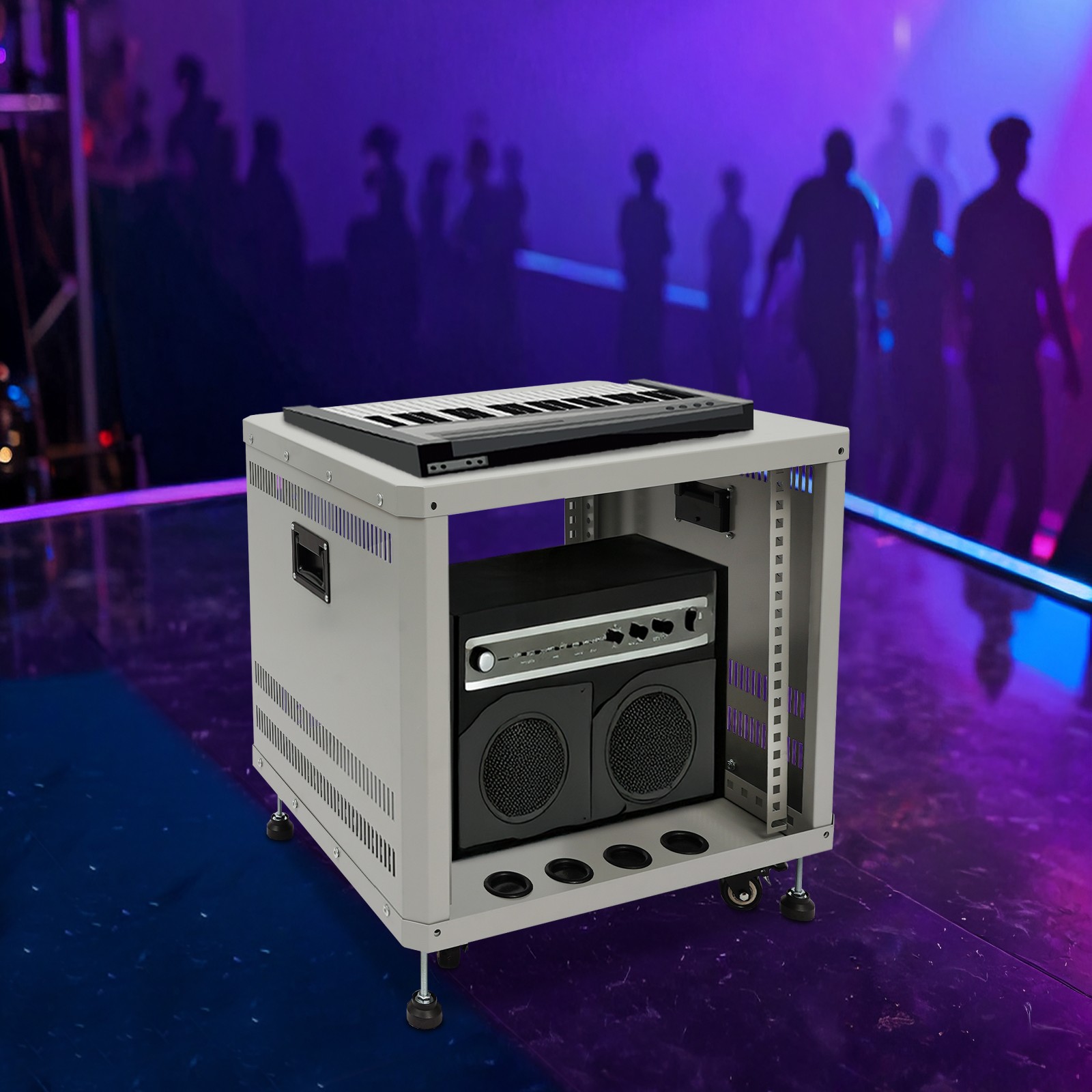 9U Server Rack Cabinet – Mobile & Durable, Ideal for Studios & Offices