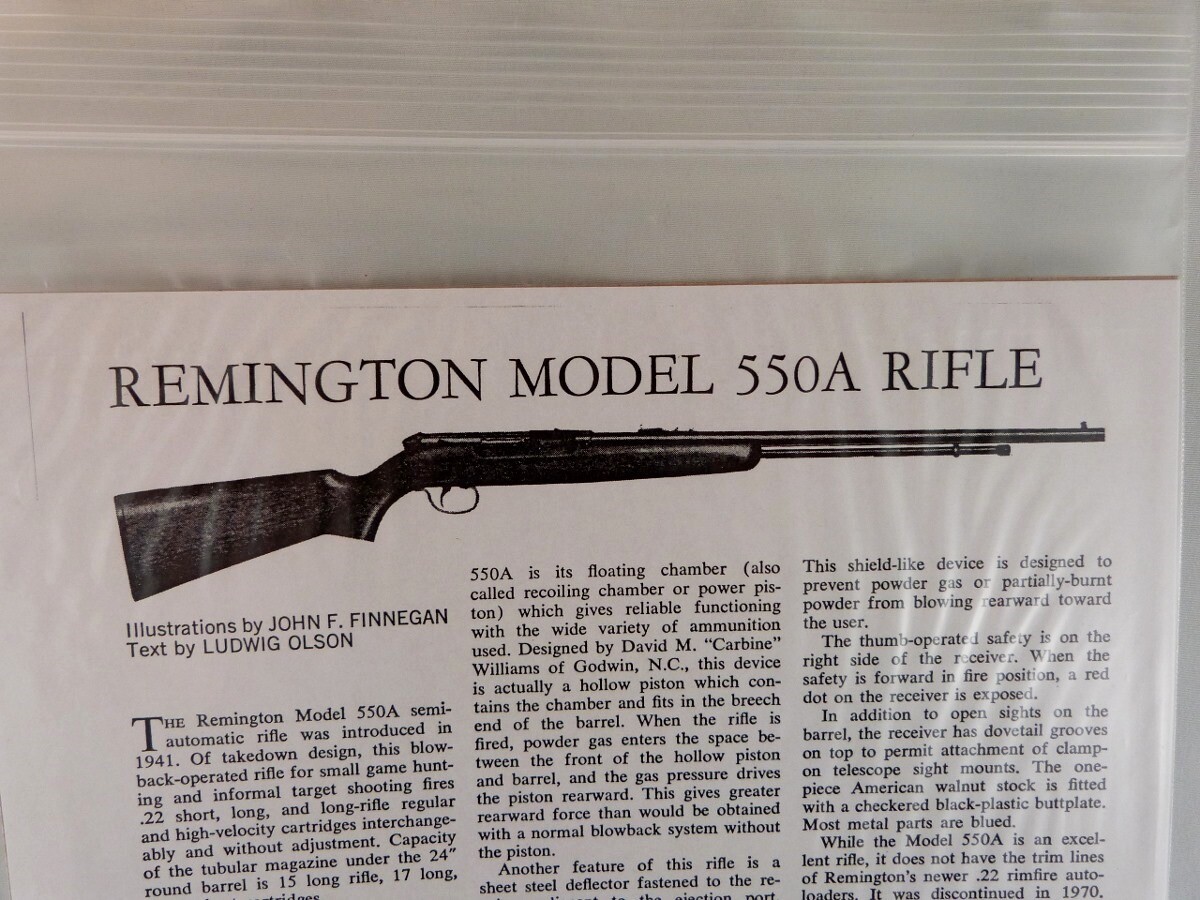 REMINGTON MODEL 550A RIFLE BREAK DOWN INSTRUCTION KIT